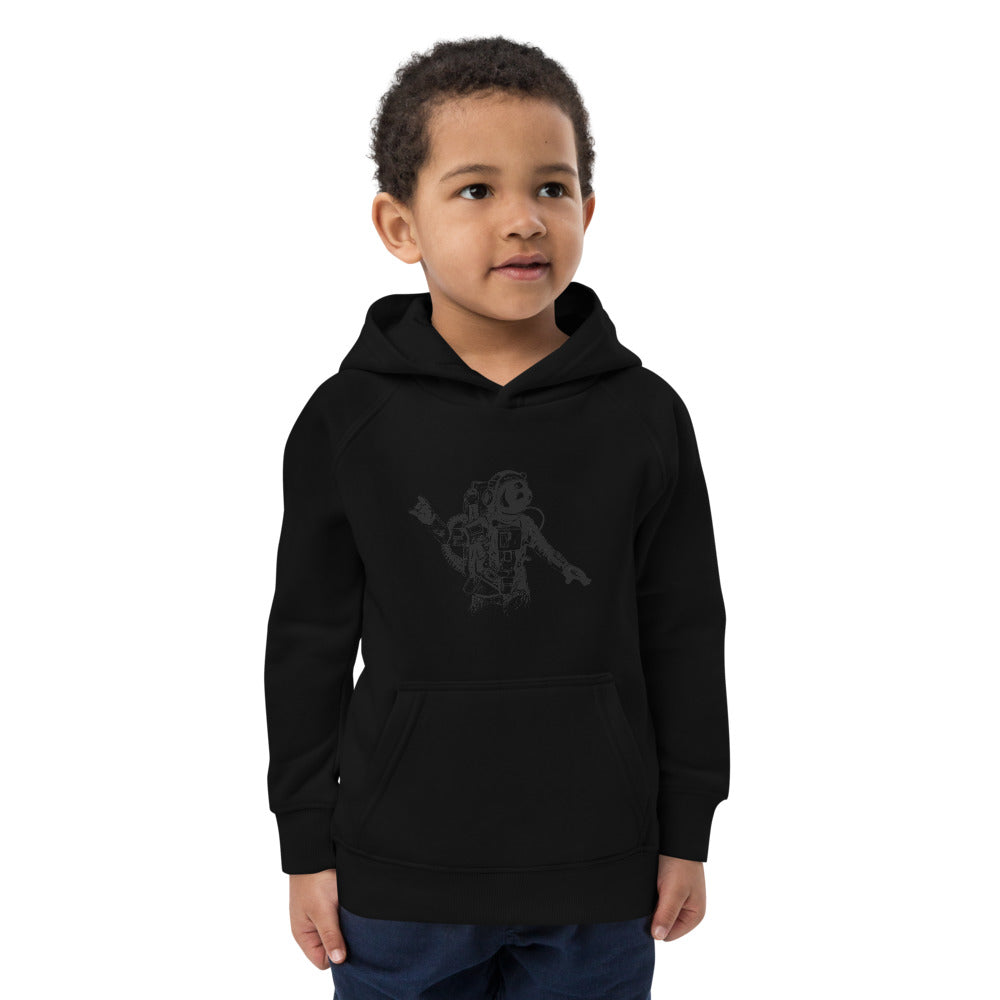 Black & white space travel man | Kids Eco Hoodie | SOL'S 03576