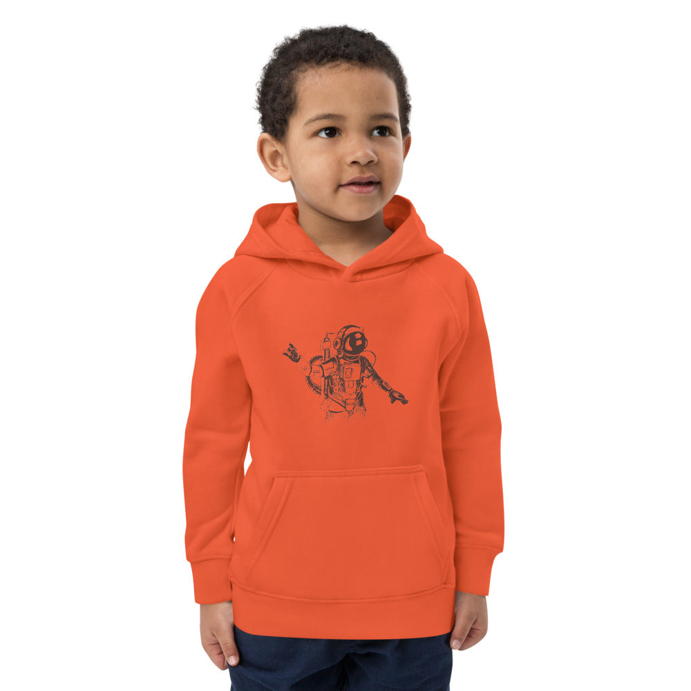 Black & white space travel man | Kids Eco Hoodie | SOL'S 03576