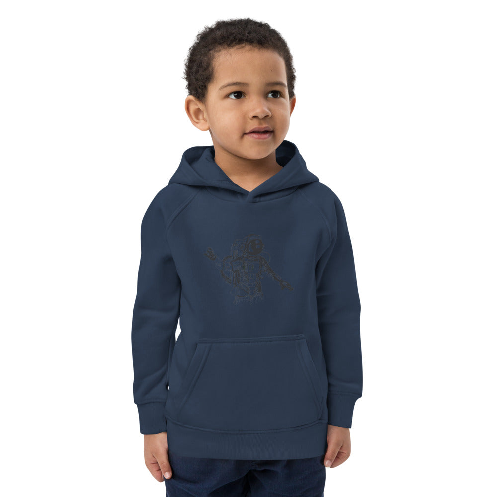 Black & white space travel man | Kids Eco Hoodie | SOL'S 03576