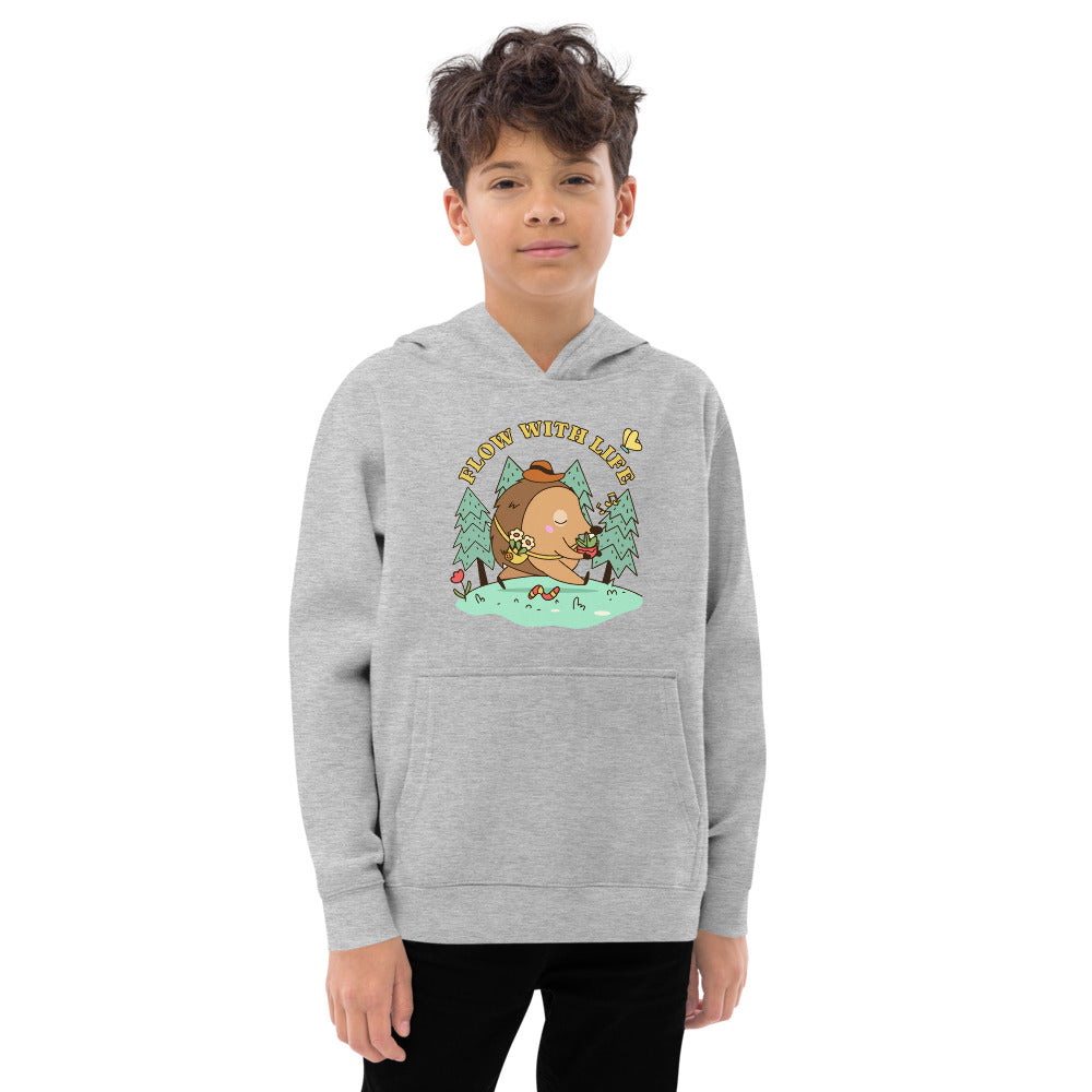 Flow with life | Kids Fleece Hoodie | Cotton Heritage Y2550