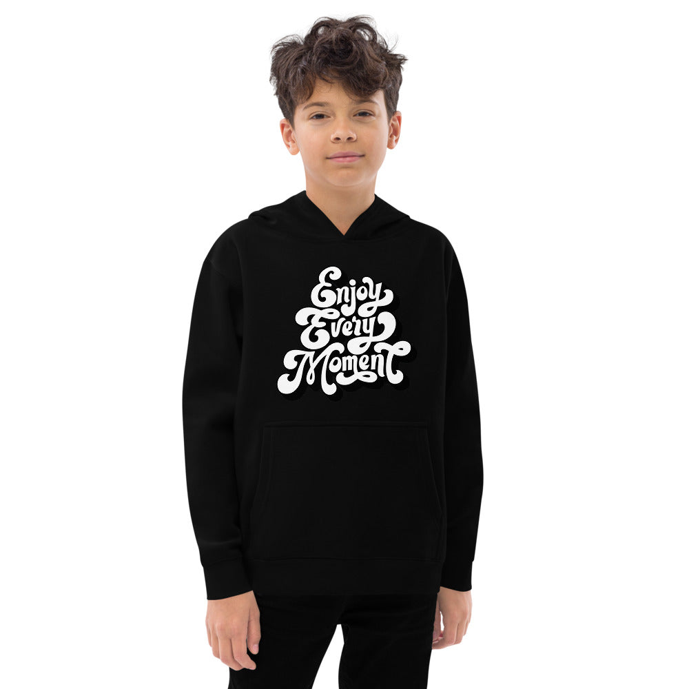 Enjoy every moments white | Kids Fleece Hoodie | Cotton Heritage Y2550