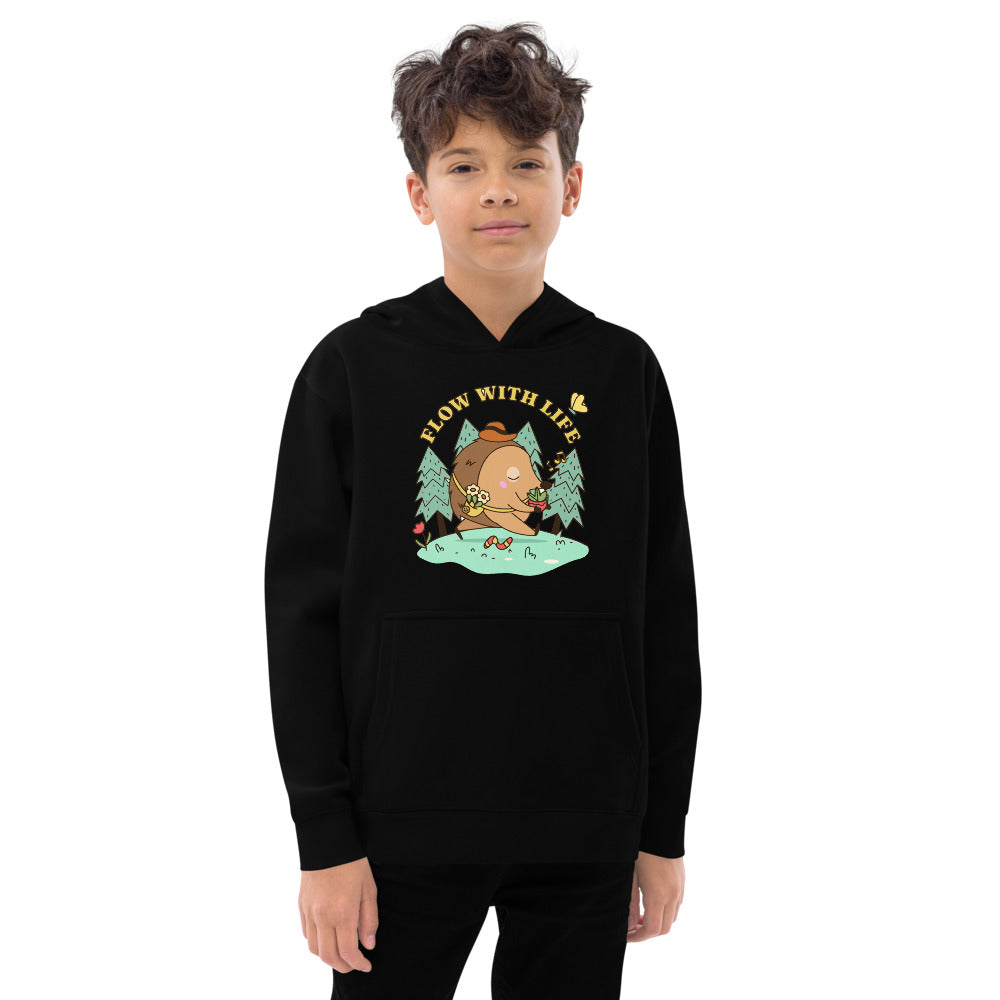 Flow with life | Kids Fleece Hoodie | Cotton Heritage Y2550