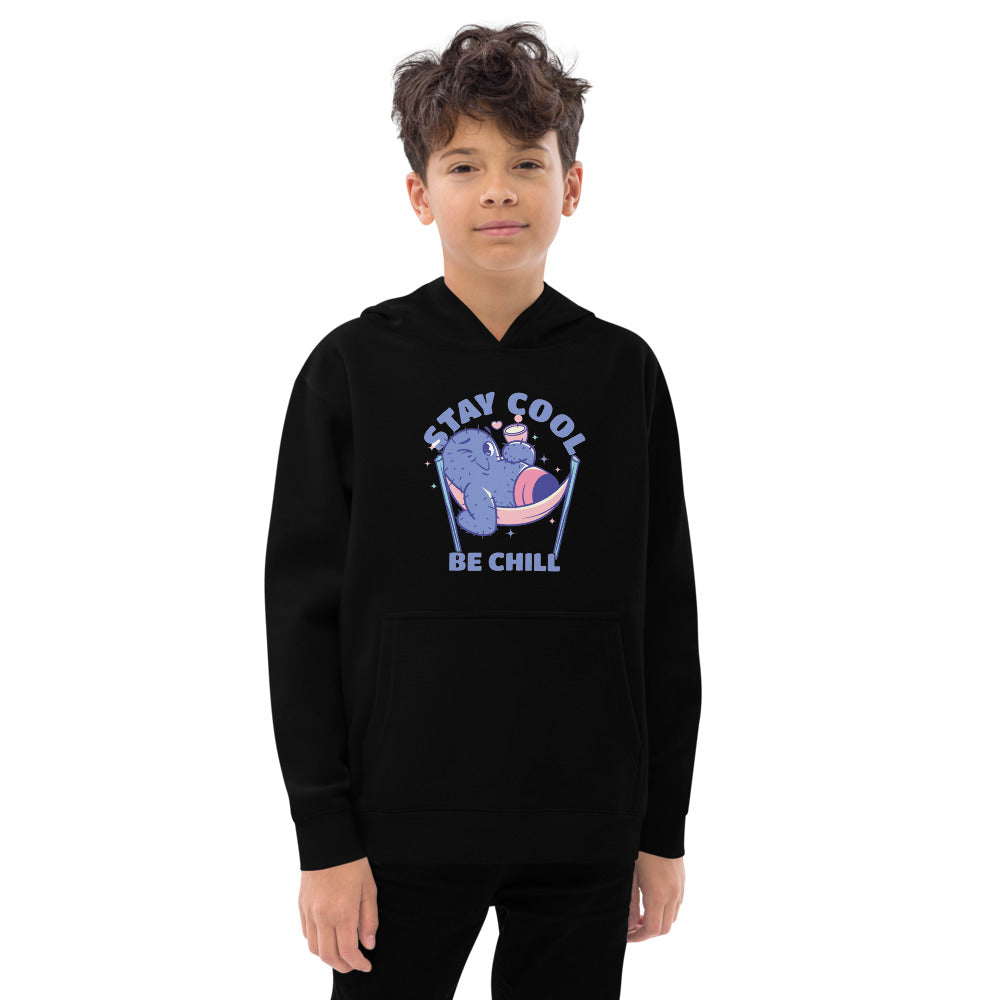 Stay cool be chill | Kids Fleece Hoodie | Cotton Heritage Y2550