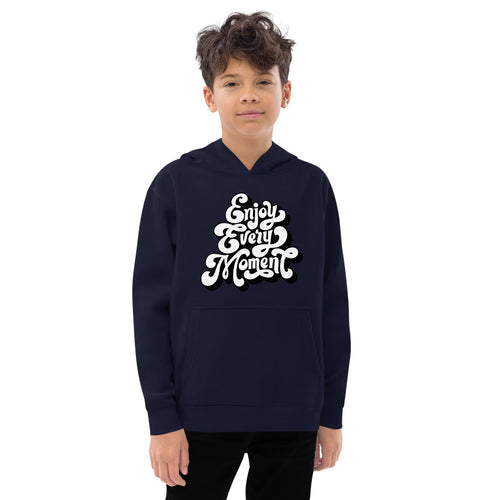 Enjoy every moments white | Kids Fleece Hoodie | Cotton Heritage Y2550