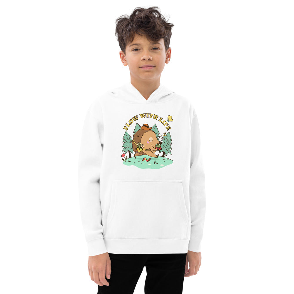 Flow with life | Kids Fleece Hoodie | Cotton Heritage Y2550