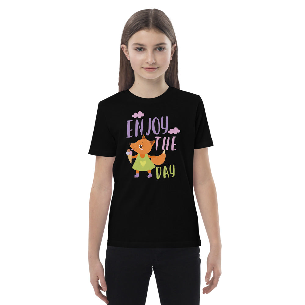 Orange fox - Ẹnoy the day | Kids Organic Cotton Mini Creator 2.0 T-Shirt | Stanley/Stella STTK184