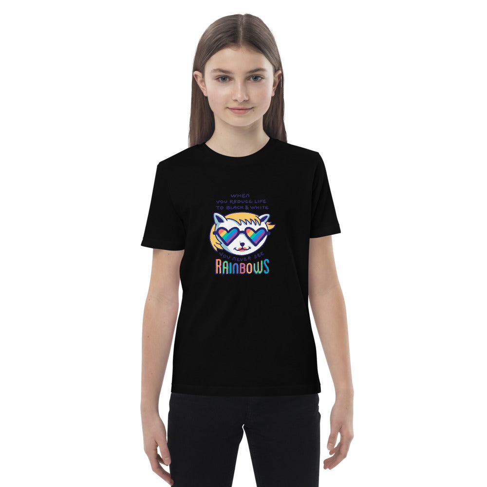 When you reduce life to block & white - you never see rainbows | Kids Organic Cotton Mini Creator 2.0 T-Shirt | Stanley/Stella STTK184