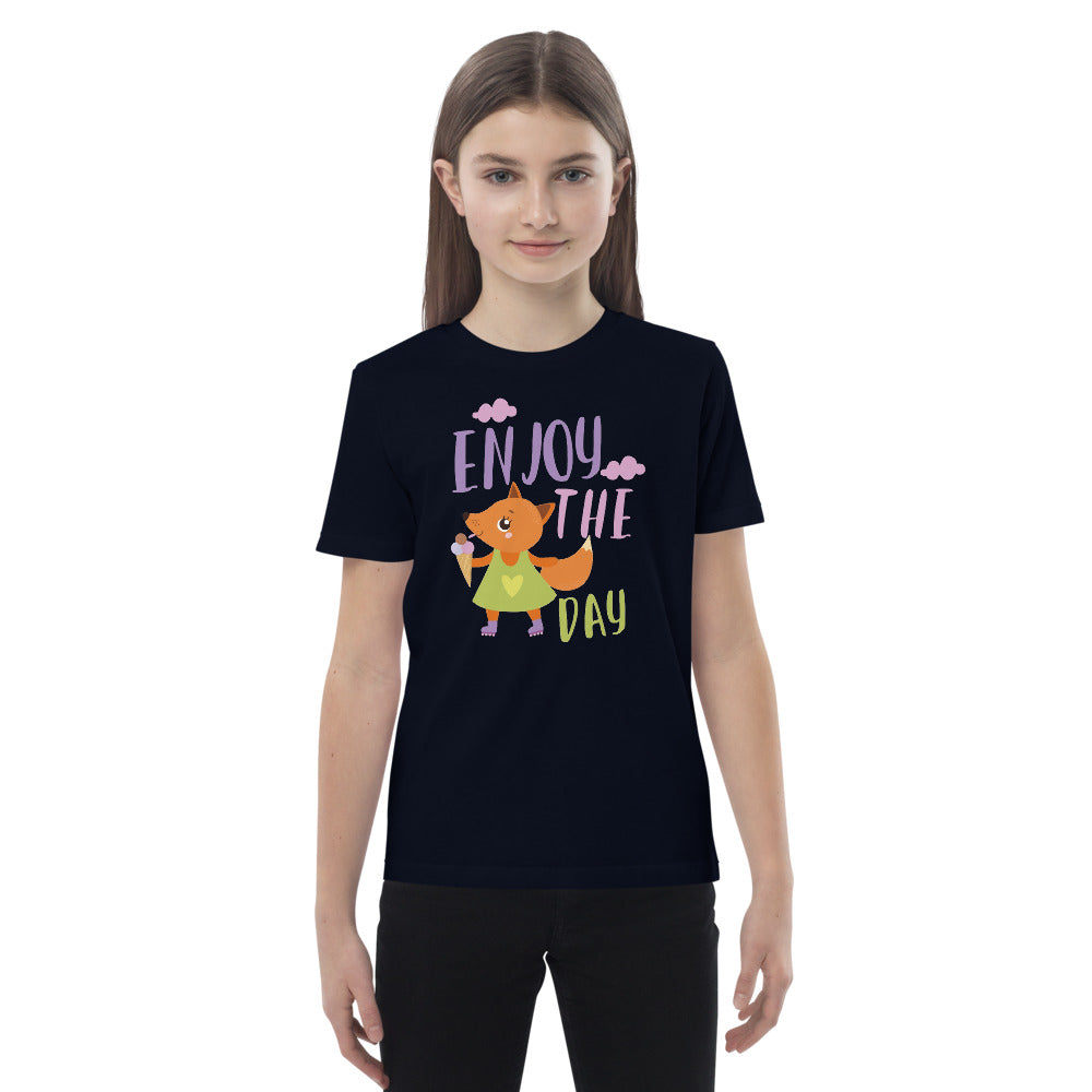 Orange fox - Ẹnoy the day | Kids Organic Cotton Mini Creator 2.0 T-Shirt | Stanley/Stella STTK184