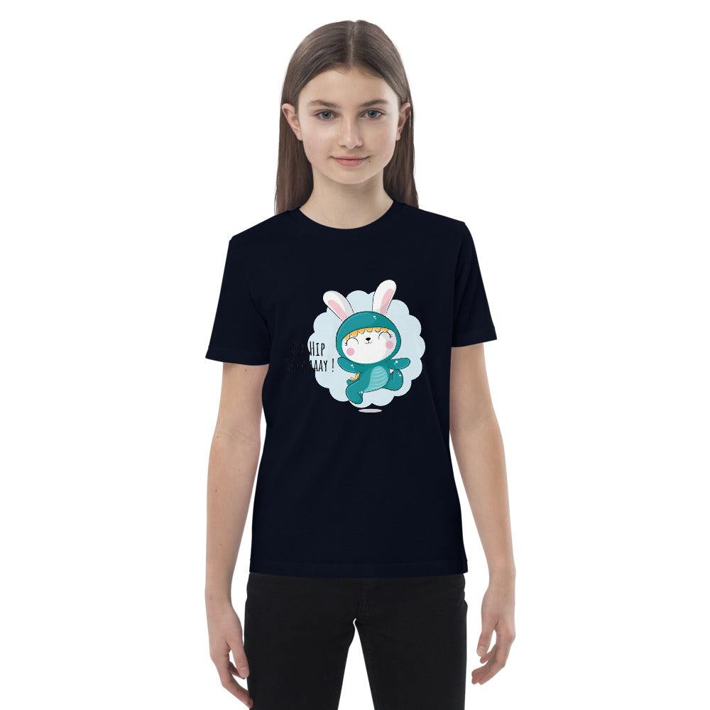 Green rabbit - HIP HIP HOORAAAY | Kids Organic Cotton Mini Creator 2.0 T-Shirt | Stanley/Stella STTK184