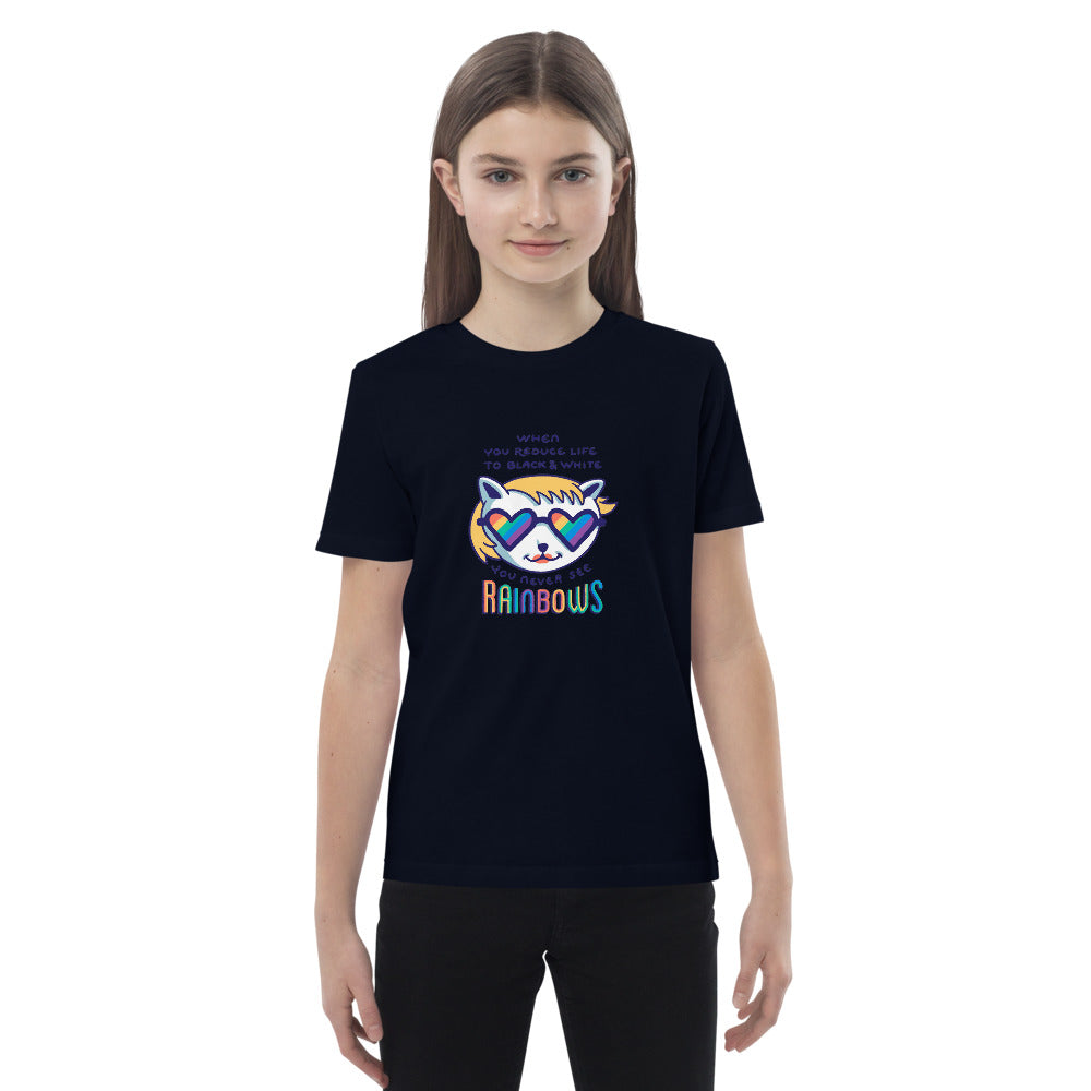When you reduce life to block & white - you never see rainbows | Kids Organic Cotton Mini Creator 2.0 T-Shirt | Stanley/Stella STTK184