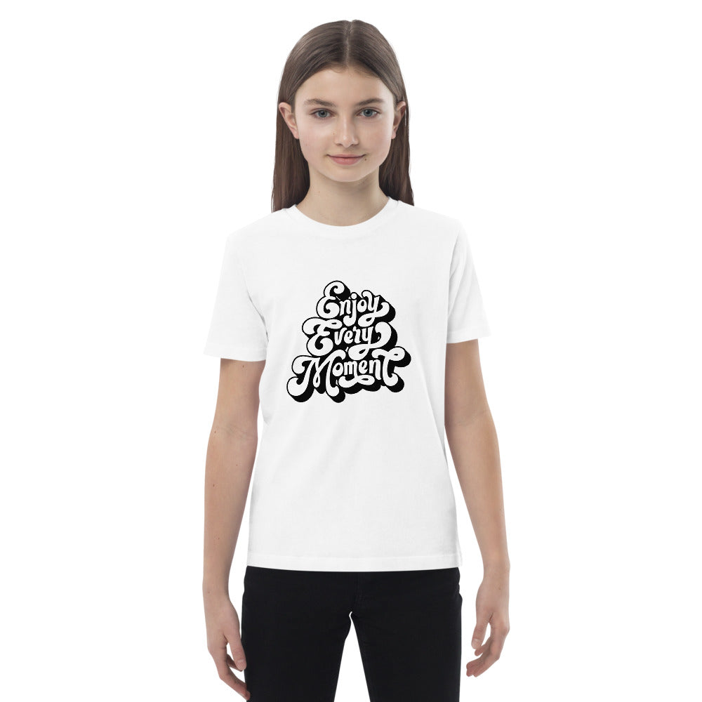 Enjoy every moments white | Kids Organic Cotton Mini Creator 2.0 T-Shirt | Stanley/Stella STTK184