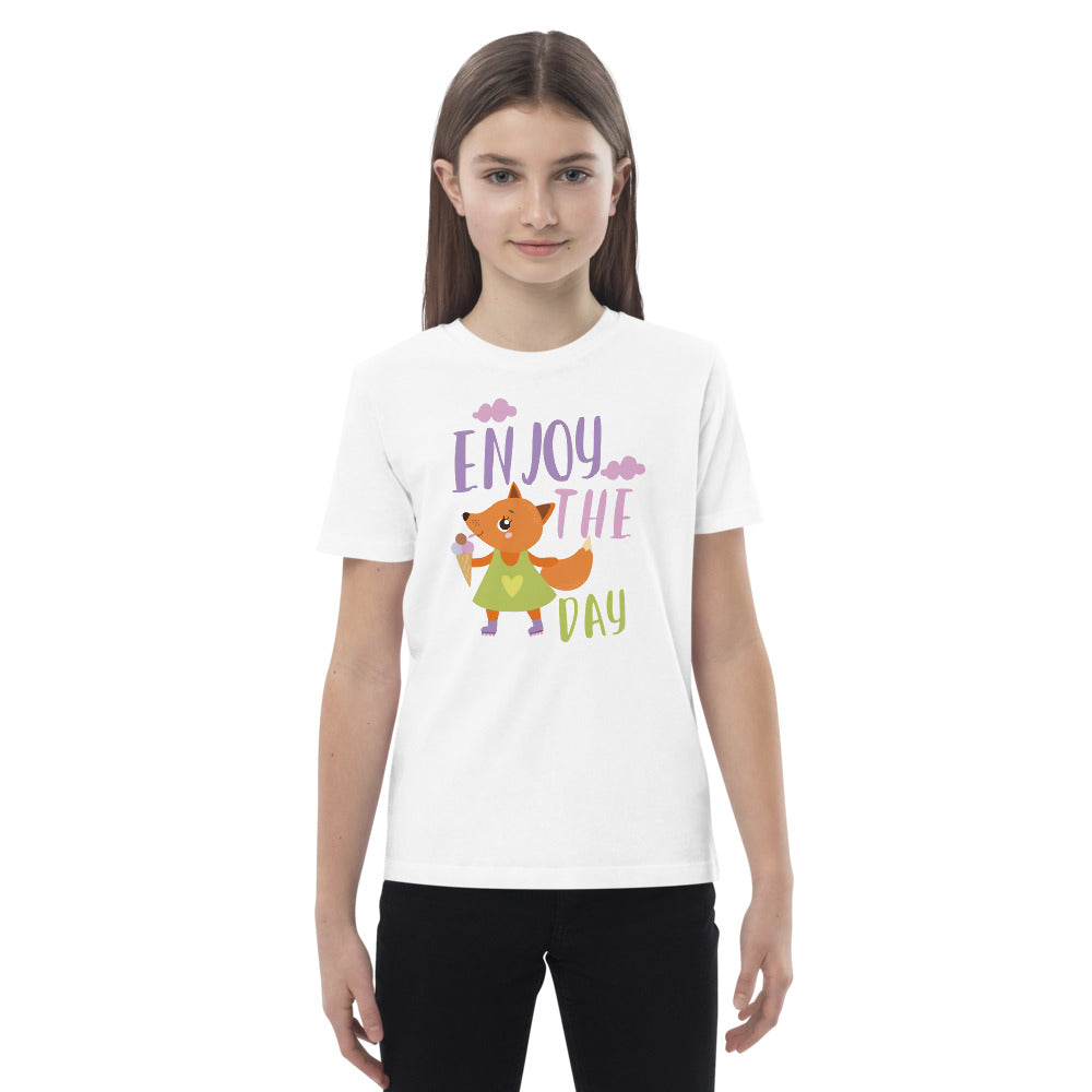 Orange fox - Ẹnoy the day | Kids Organic Cotton Mini Creator 2.0 T-Shirt | Stanley/Stella STTK184