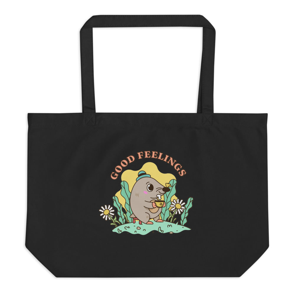 Good feelings | Large Eco Tote | Econscious EC8001