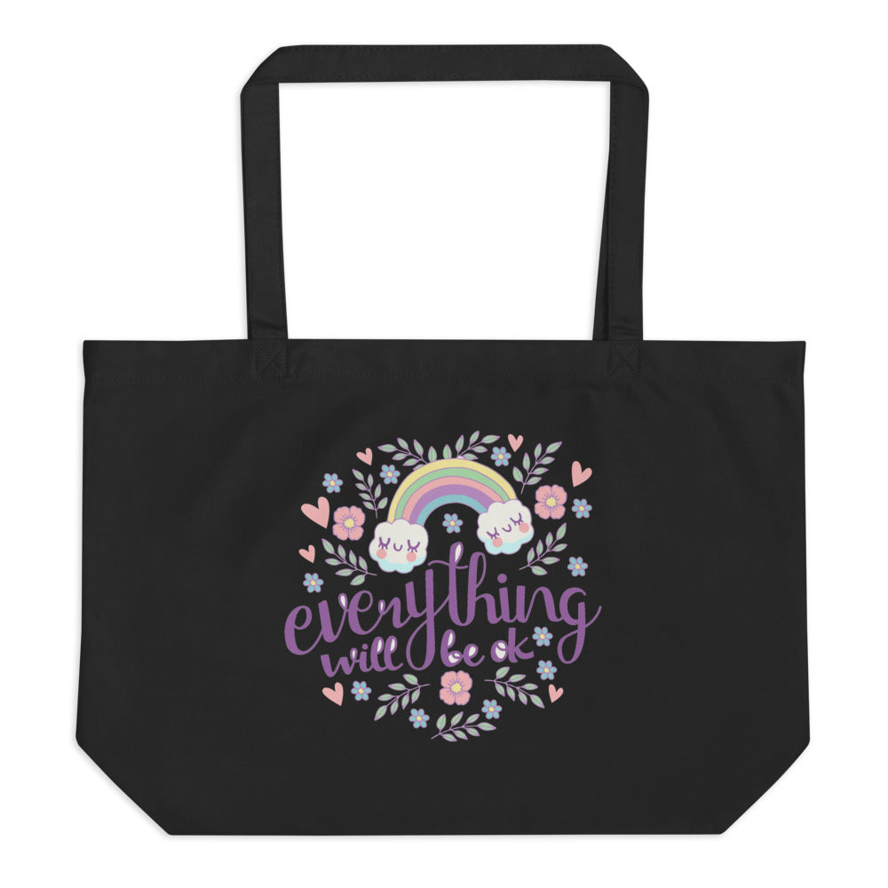 Rainbow - Everything will be ok | Large Eco Tote | Econscious EC8001