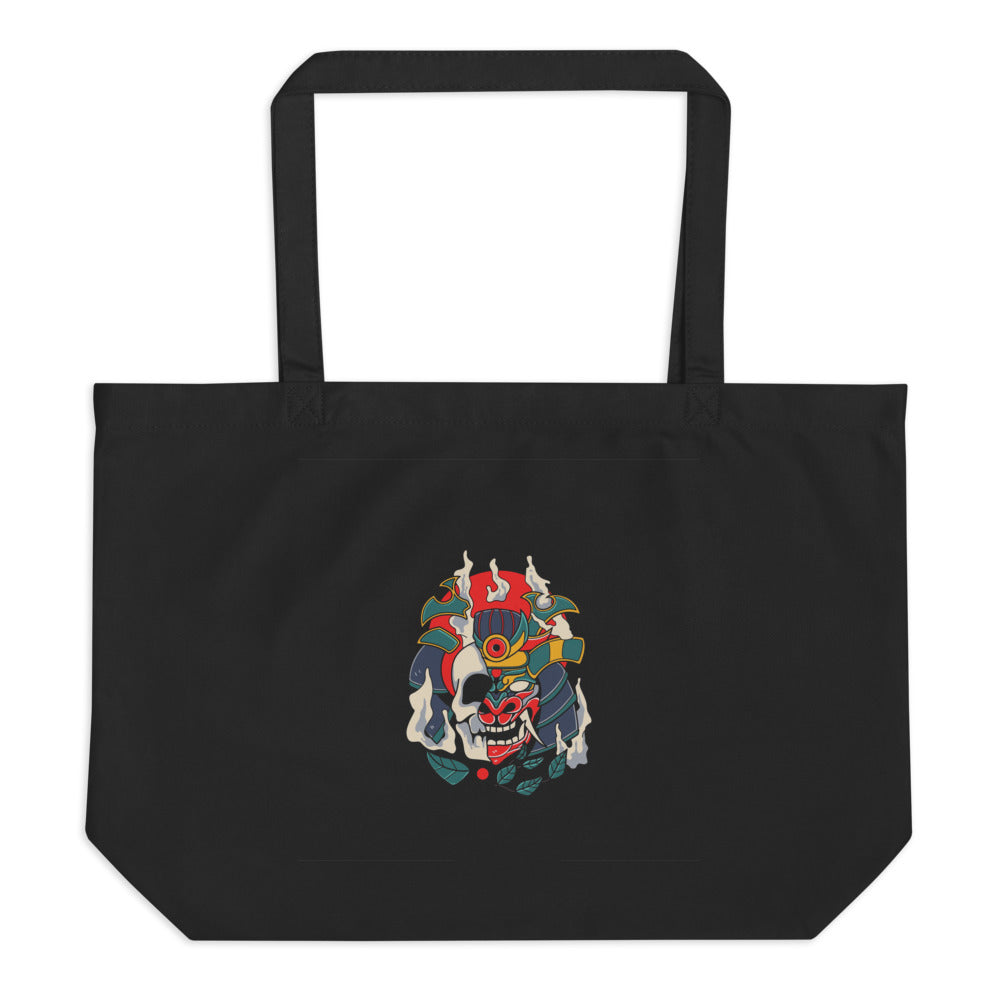 Samurai skull | Large Eco Tote | Econscious EC8001