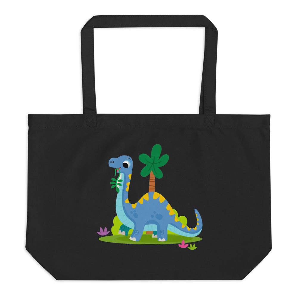 Blue dinosaur | Large Eco Tote | Econscious EC8001