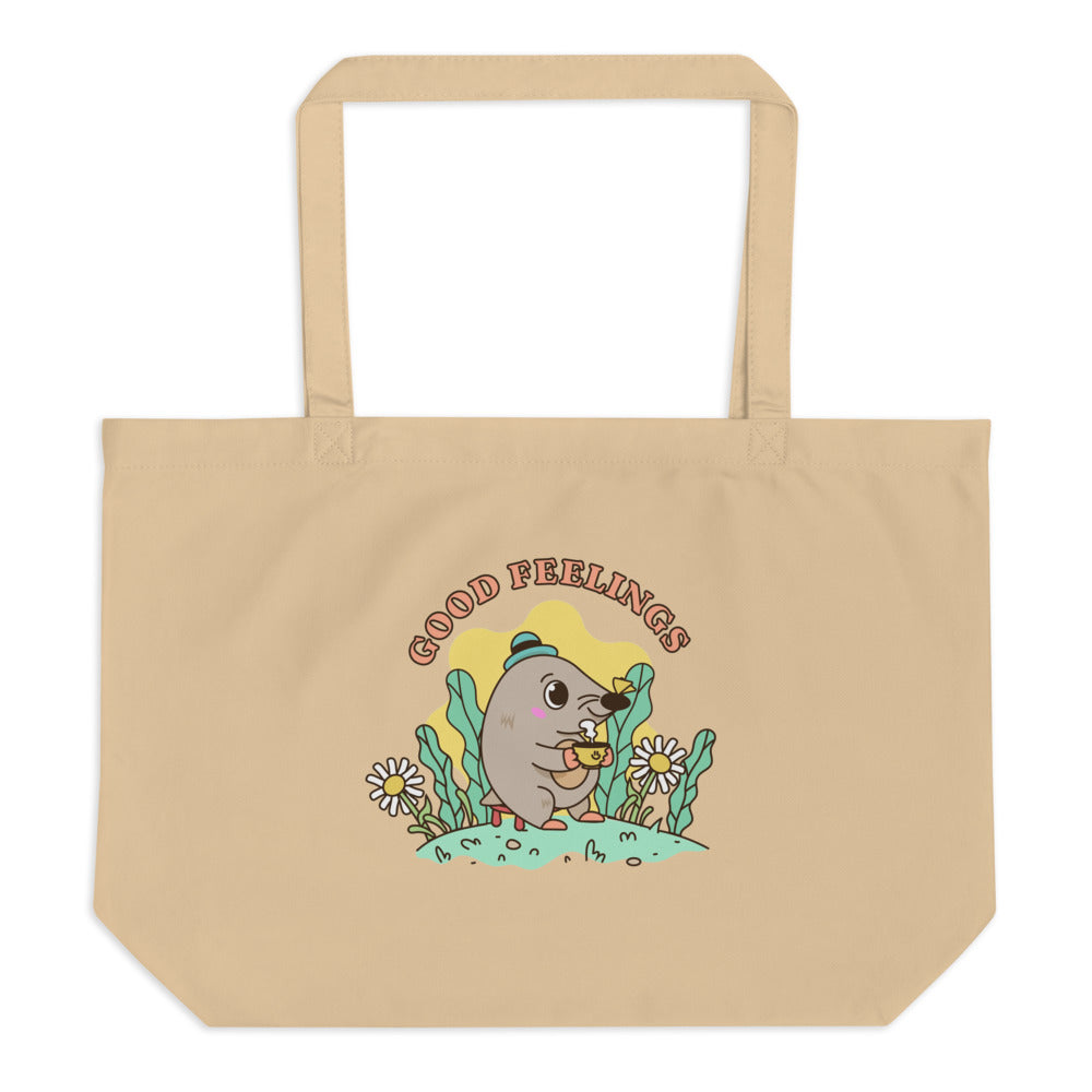 Good feelings | Large Eco Tote | Econscious EC8001