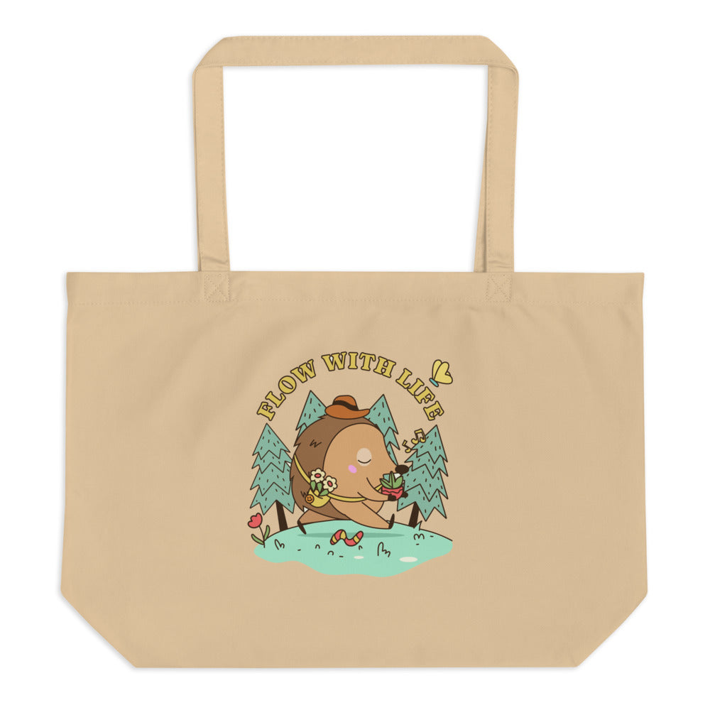 Flow with life | Large Eco Tote | Econscious EC8001