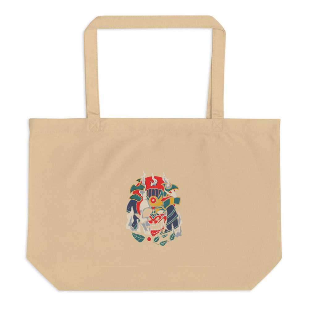 Samurai skull | Large Eco Tote | Econscious EC8001
