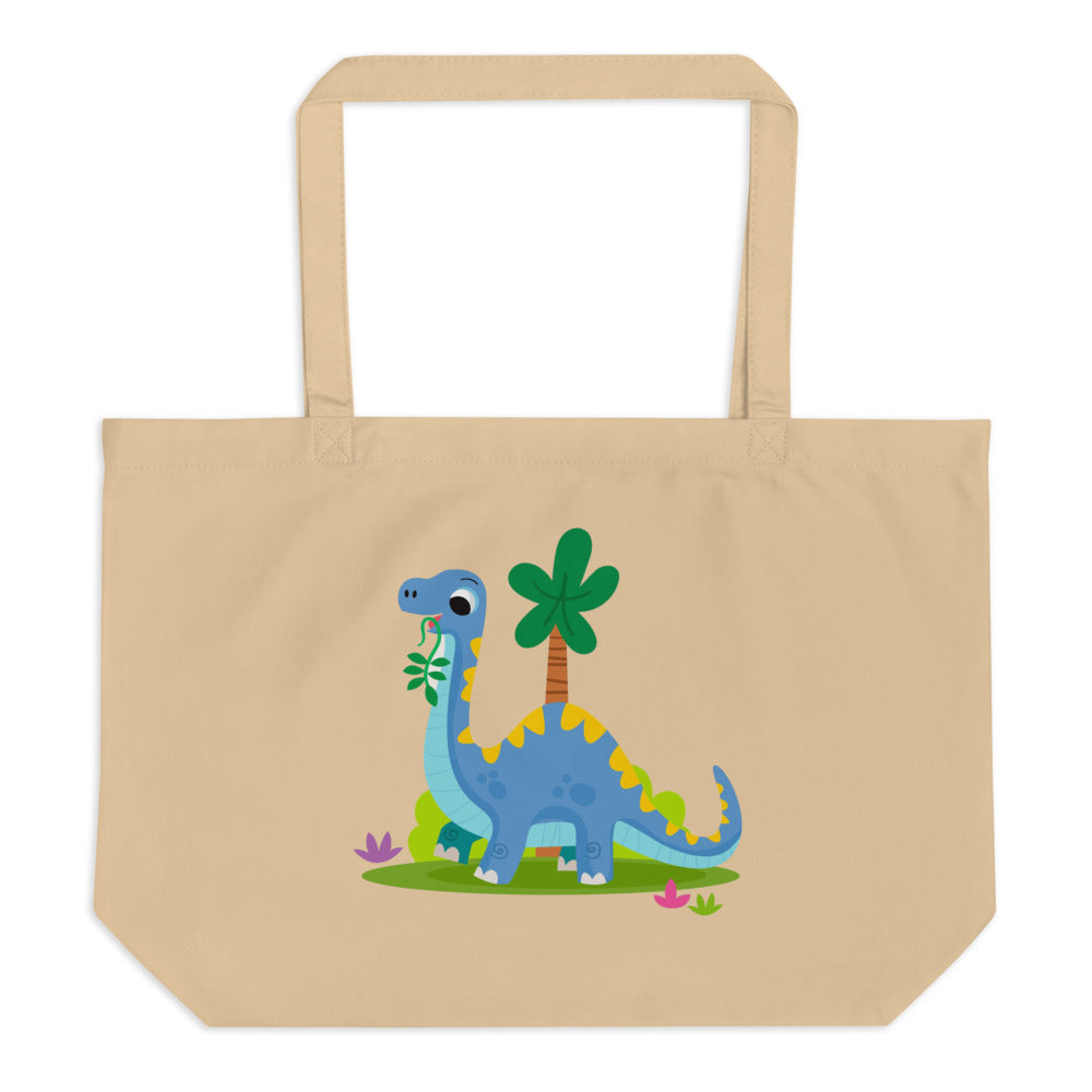 Blue dinosaur | Large Eco Tote | Econscious EC8001