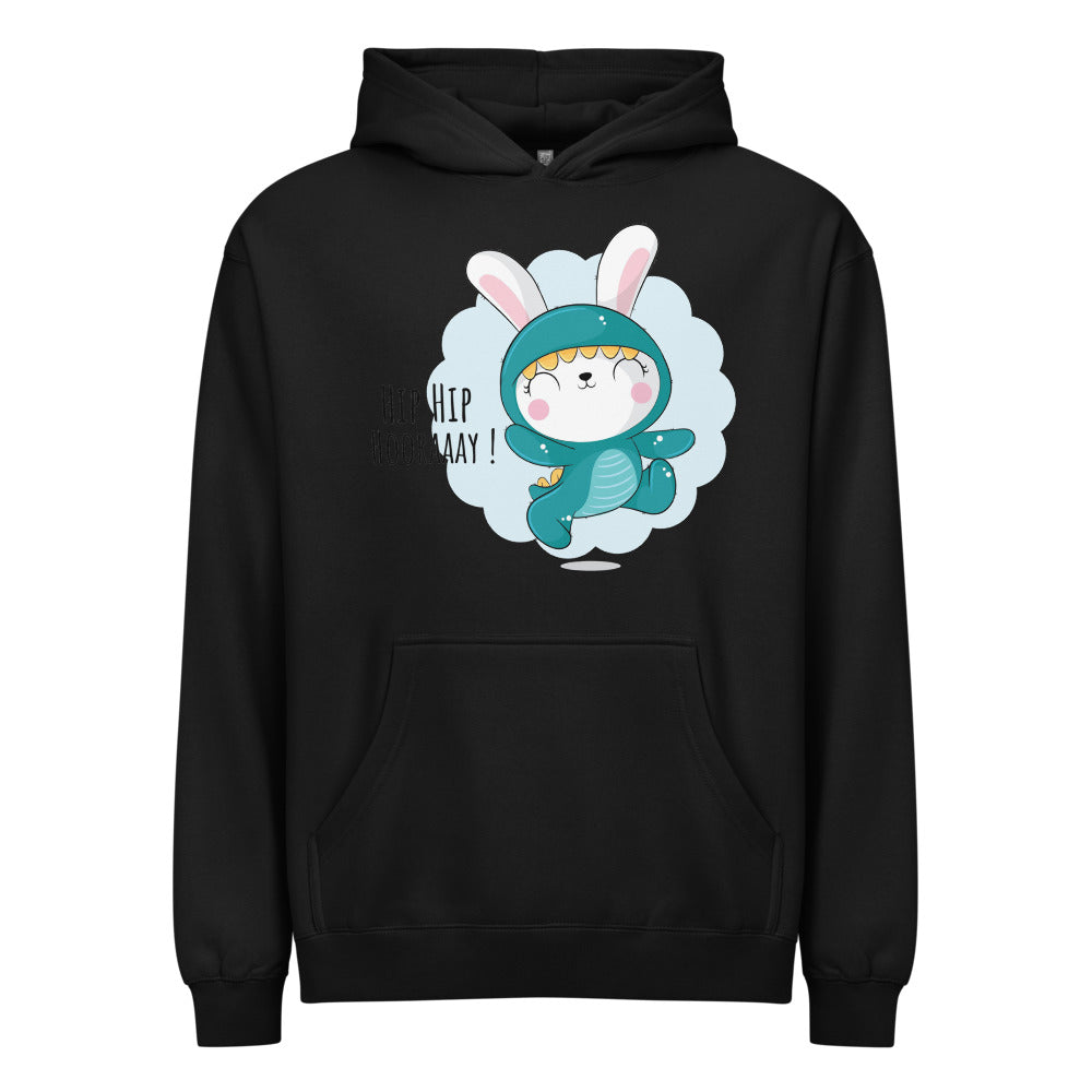 Green rabbit - HIP HIP HOORAAAY | Men's Box Hoodie I Cotton Heritage M2635