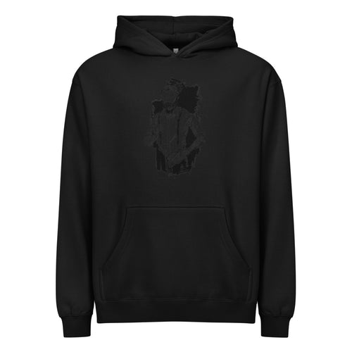 Black & White bearded man suit | Men's Box Hoodie I Cotton Heritage M2635
