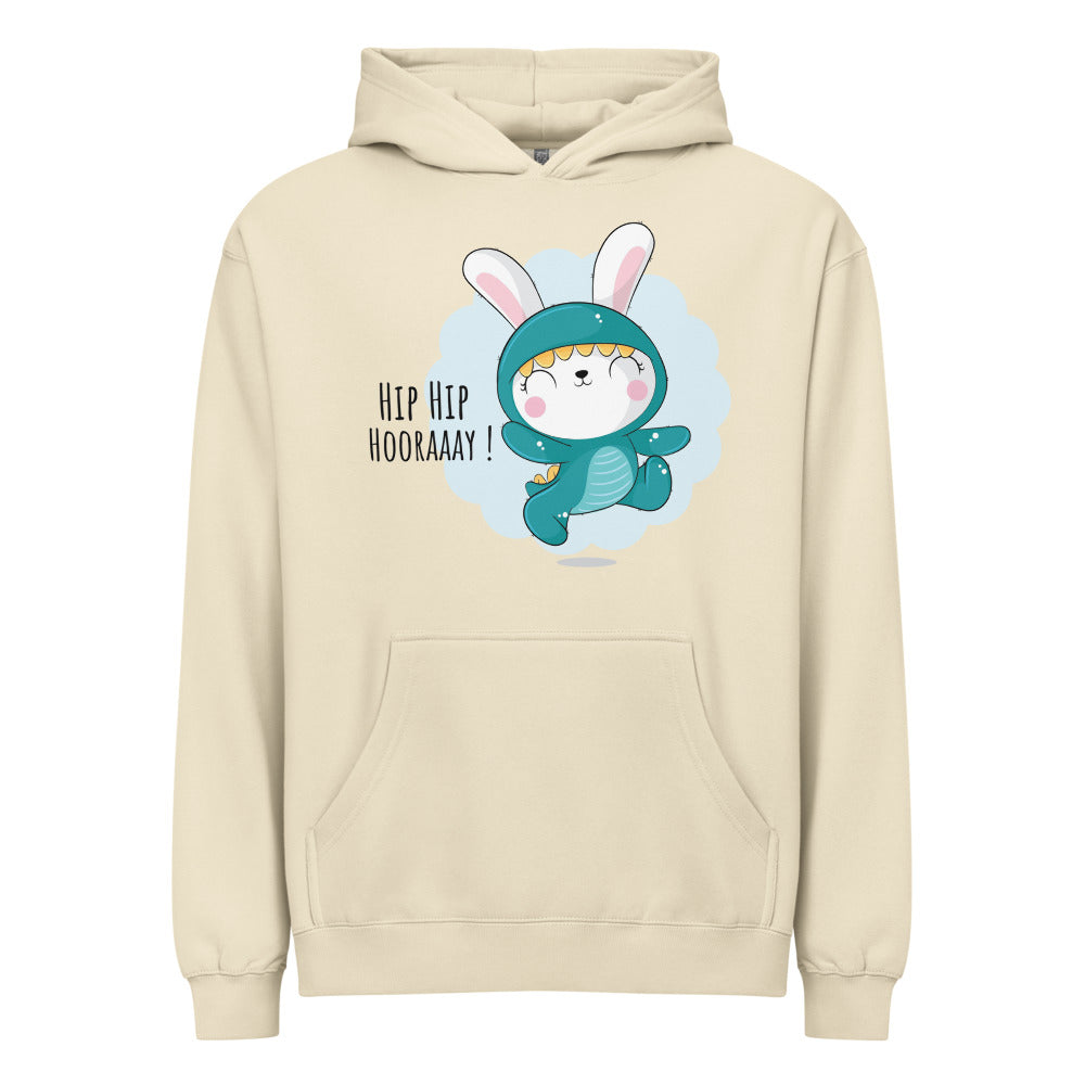 Green rabbit - HIP HIP HOORAAAY | Men's Box Hoodie I Cotton Heritage M2635