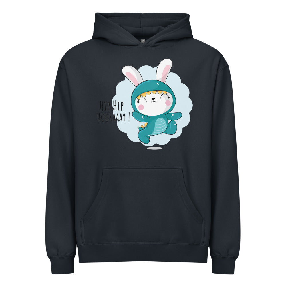 Green rabbit - HIP HIP HOORAAAY | Men's Box Hoodie I Cotton Heritage M2635