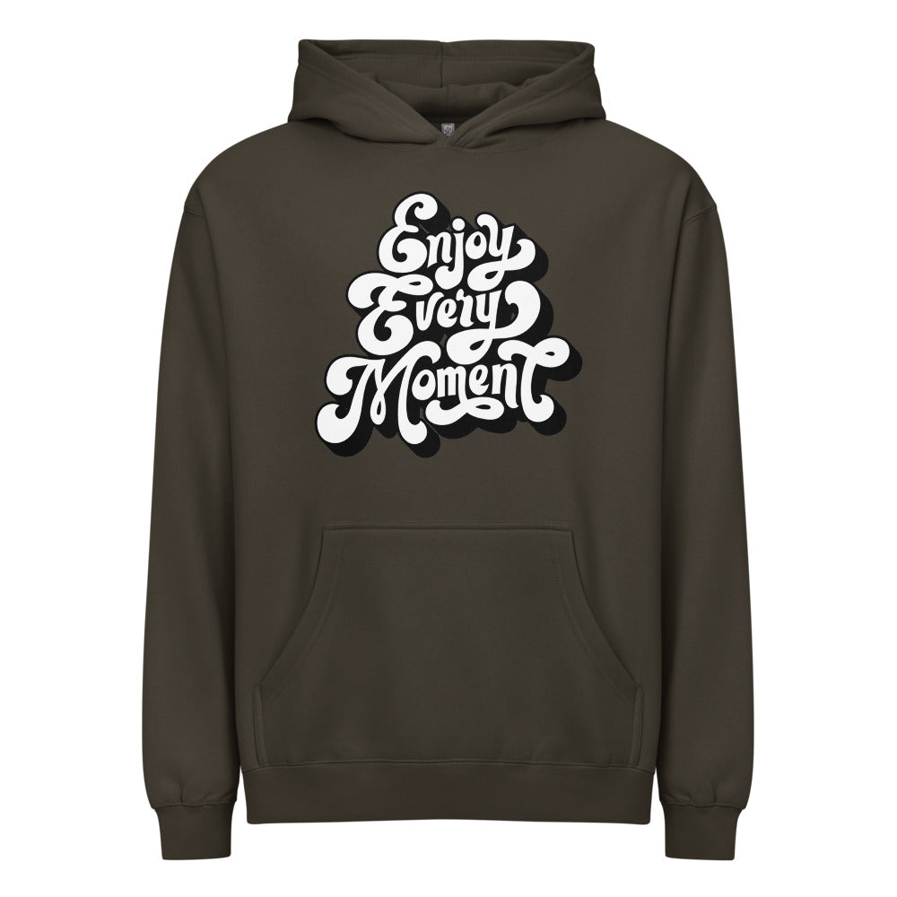 Enjoy every moments white | Men's Box Hoodie I Cotton Heritage M2635