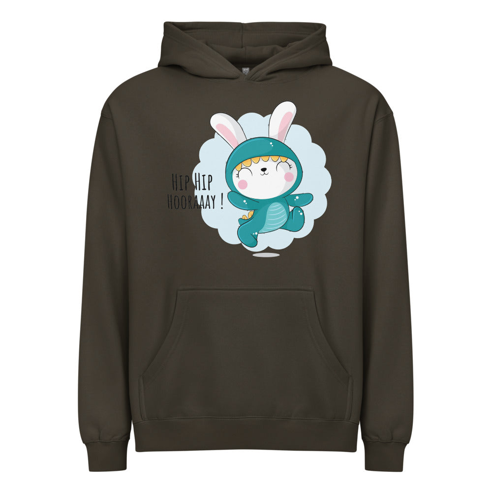 Green rabbit - HIP HIP HOORAAAY | Men's Box Hoodie I Cotton Heritage M2635