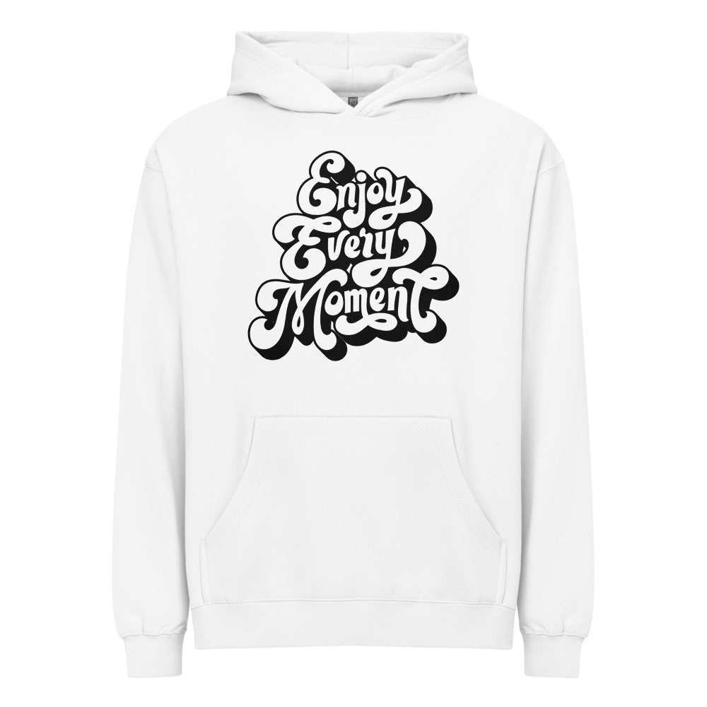 Enjoy every moments white | Men's Box Hoodie I Cotton Heritage M2635
