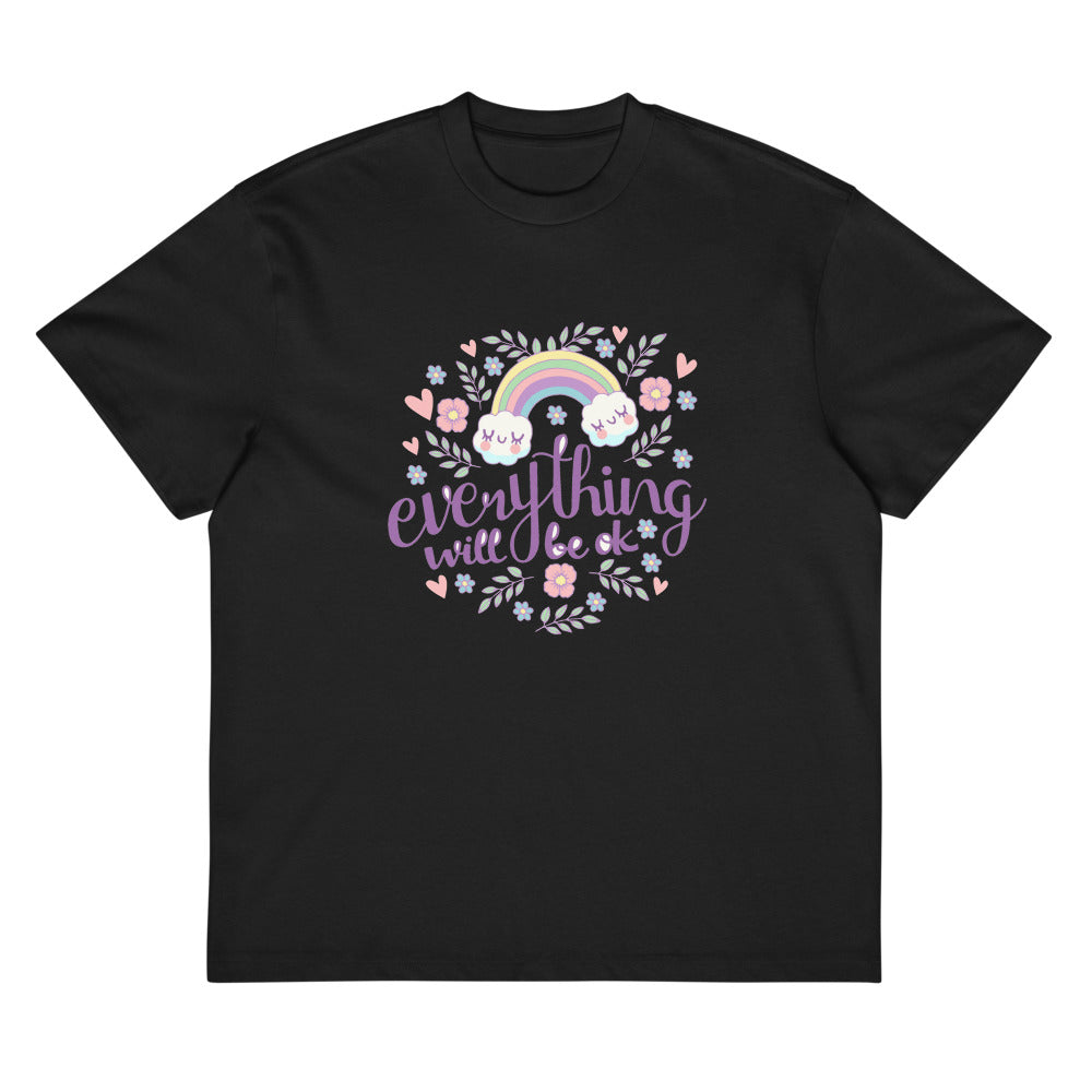 Rainbow - Everything will be ok | Men's Box Tee | Cotton Heritage MC1087