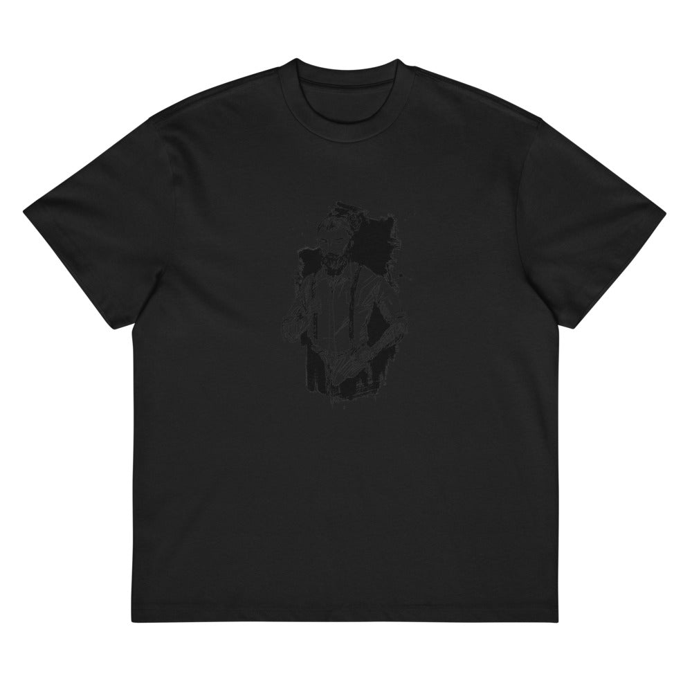 Black & White bearded man suit | Men's Box Tee | Cotton Heritage MC1087