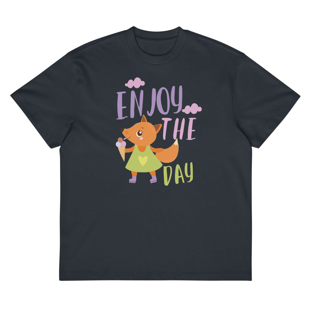 Orange fox - Ẹnoy the day | Men's Box Tee | Cotton Heritage MC1087