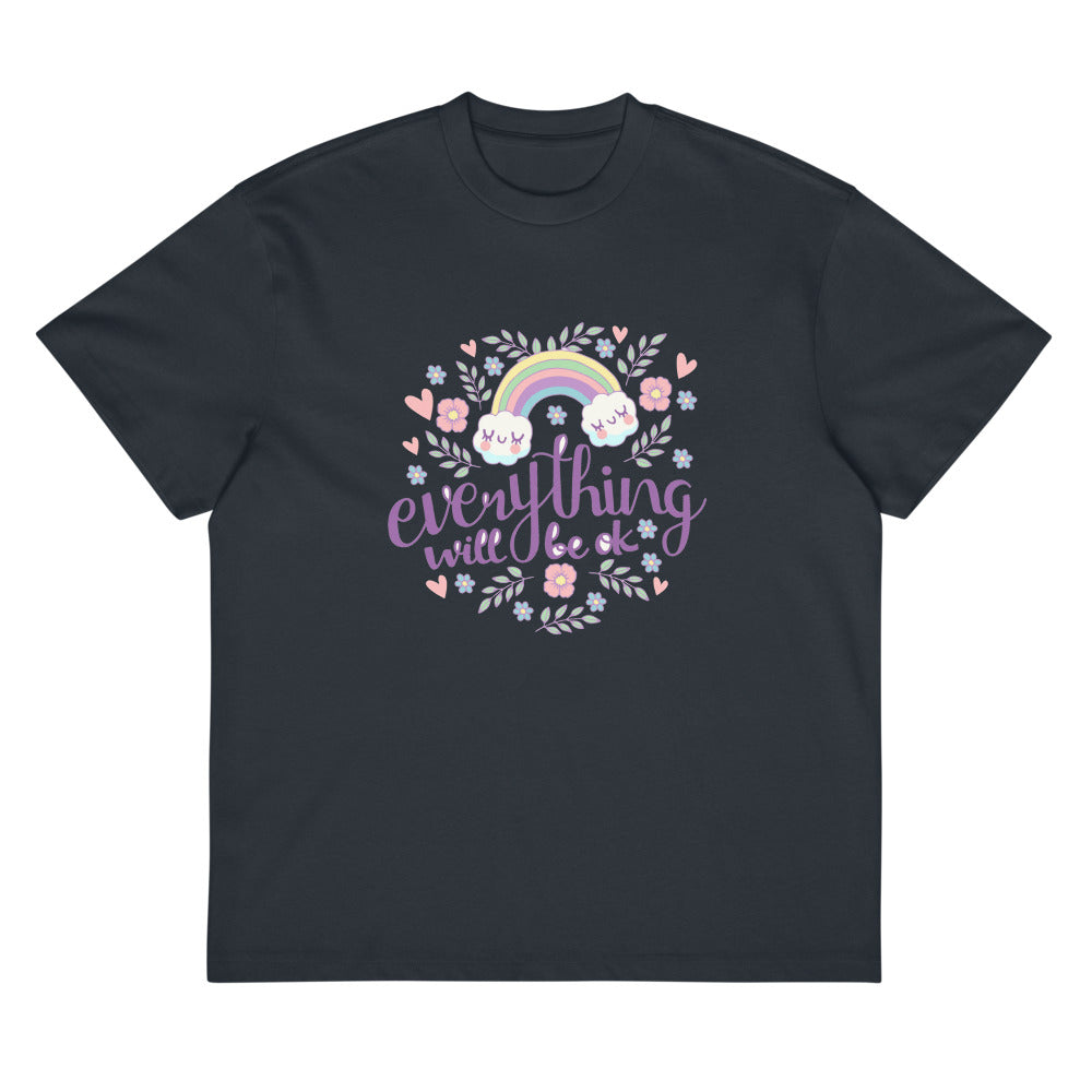 Rainbow - Everything will be ok | Men's Box Tee | Cotton Heritage MC1087