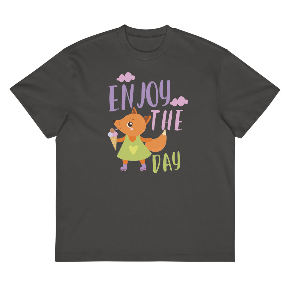 Orange fox - Ẹnoy the day | Men's Box Tee | Cotton Heritage MC1087