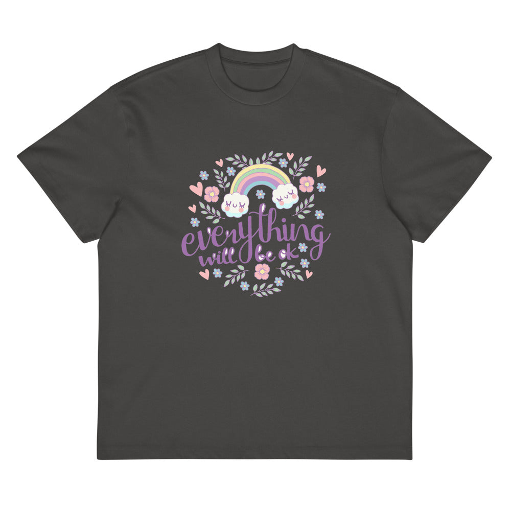 Rainbow - Everything will be ok | Men's Box Tee | Cotton Heritage MC1087