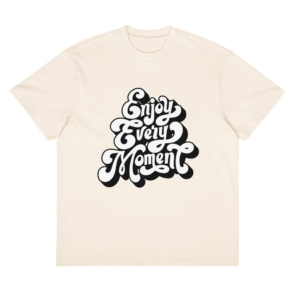Enjoy every moments white | Men's Box Tee | Cotton Heritage MC1087