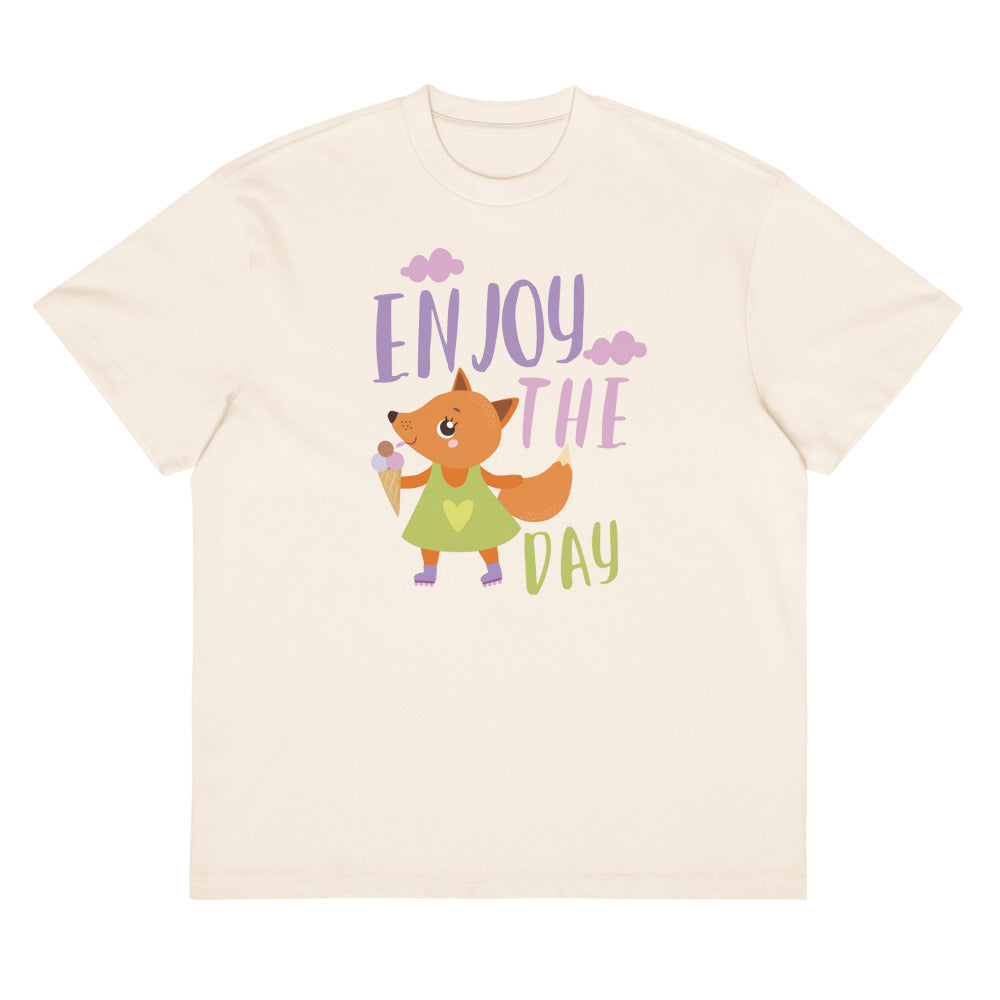 Orange fox - Ẹnoy the day | Men's Box Tee | Cotton Heritage MC1087