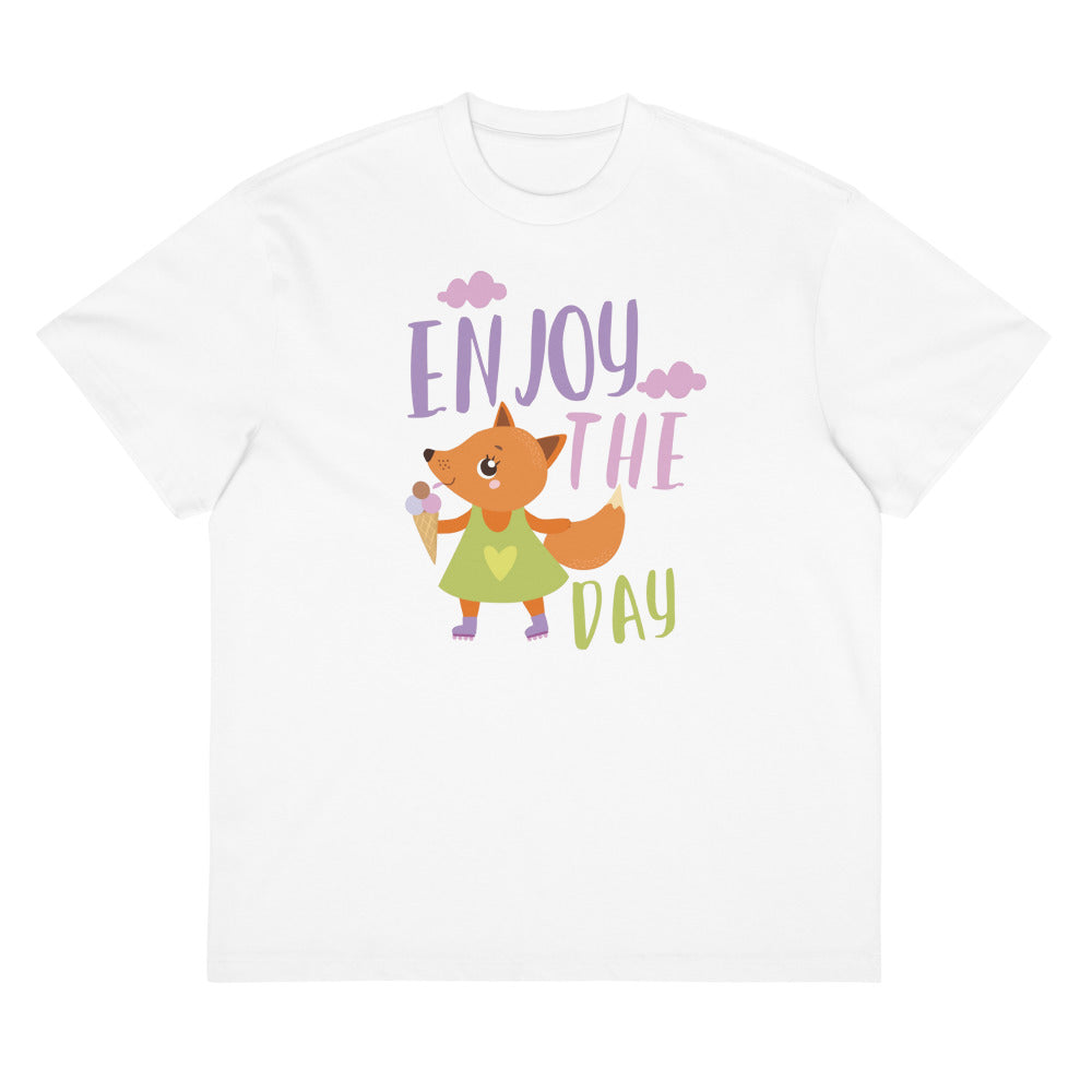 Orange fox - Ẹnoy the day | Men's Box Tee | Cotton Heritage MC1087