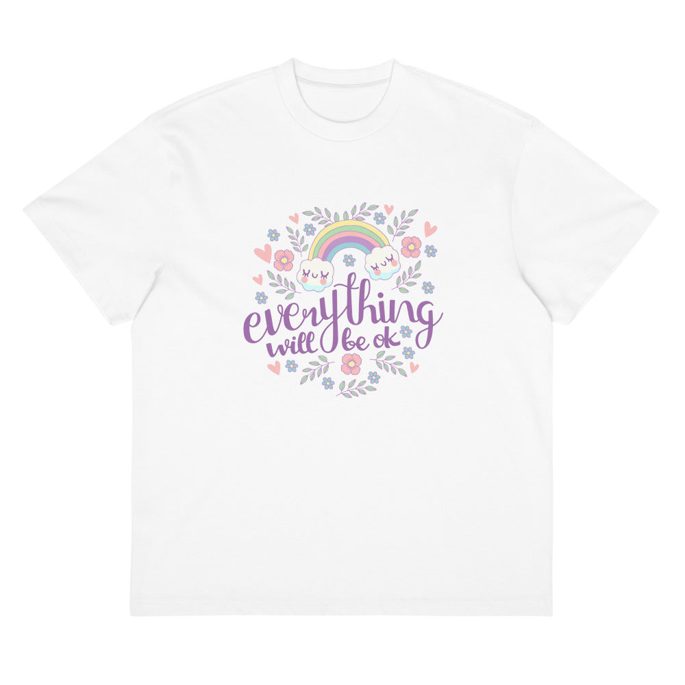 Rainbow - Everything will be ok | Men's Box Tee | Cotton Heritage MC1087
