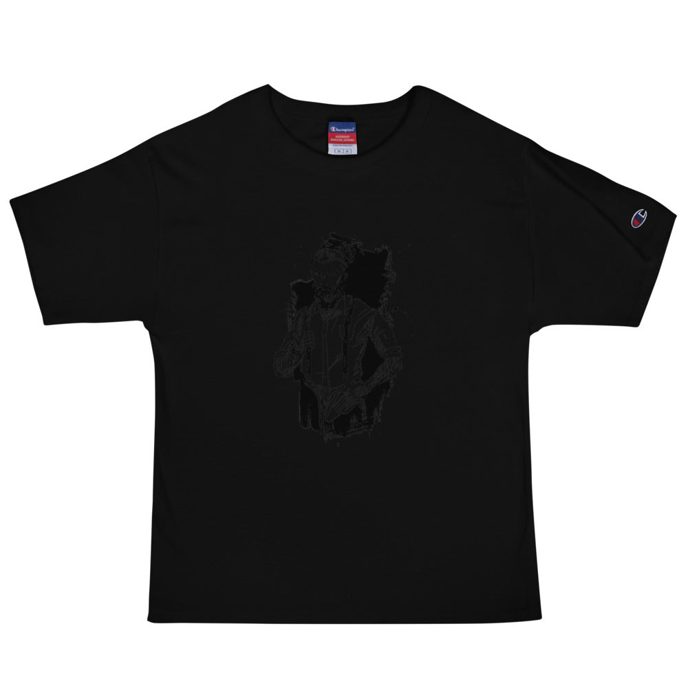 Black & White bearded man suit | Men's Champion Heritage T-Shirt | T105