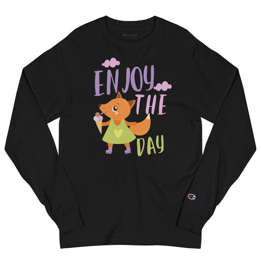 Orange fox - Ẹnoy the day | Men’s Champion Long Sleeve T-Shirt | CC8C