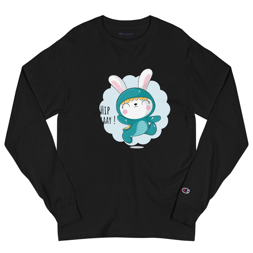 Green rabbit - HIP HIP HOORAAAY | Men’s Champion Long Sleeve T-Shirt | CC8C
