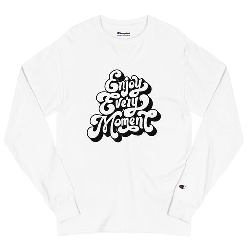 Enjoy every moments white | Men’s Champion Long Sleeve T-Shirt | CC8C