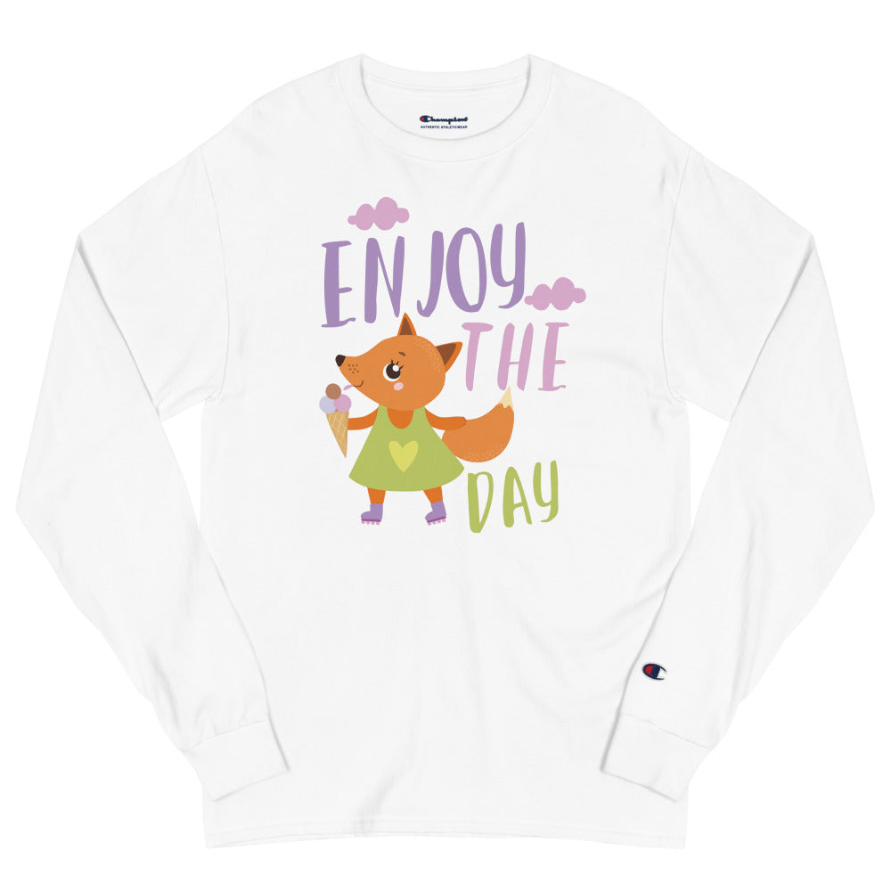 Orange fox - Ẹnoy the day | Men’s Champion Long Sleeve T-Shirt | CC8C