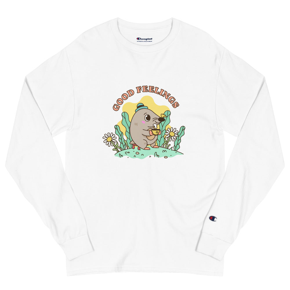 Good feelings | Men’s Champion Long Sleeve T-Shirt | CC8C