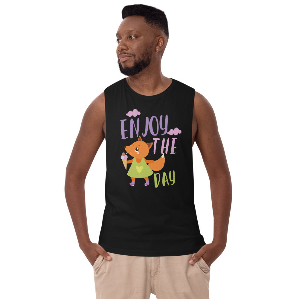 Orange fox - Ẹnoy the day | Men's Drop Arm Tank Top | AS Colour 5025