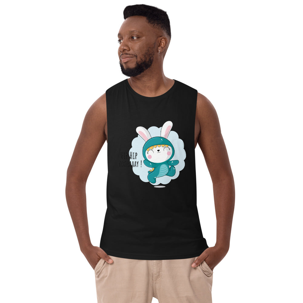 Green rabbit - HIP HIP HOORAAAY | Men's Drop Arm Tank Top | AS Colour 5025