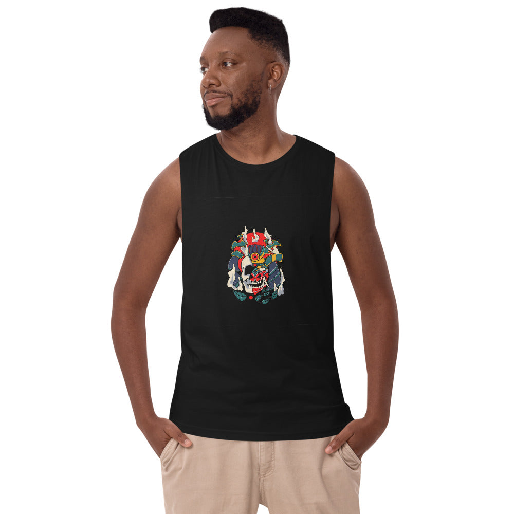 Samurai skull | Men's Drop Arm Tank Top | AS Colour 5025